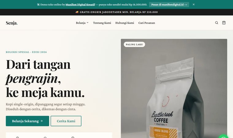 Demo toko online Modern Light