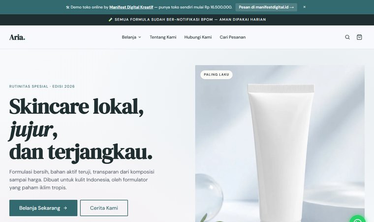 Demo toko online Skincare Cool