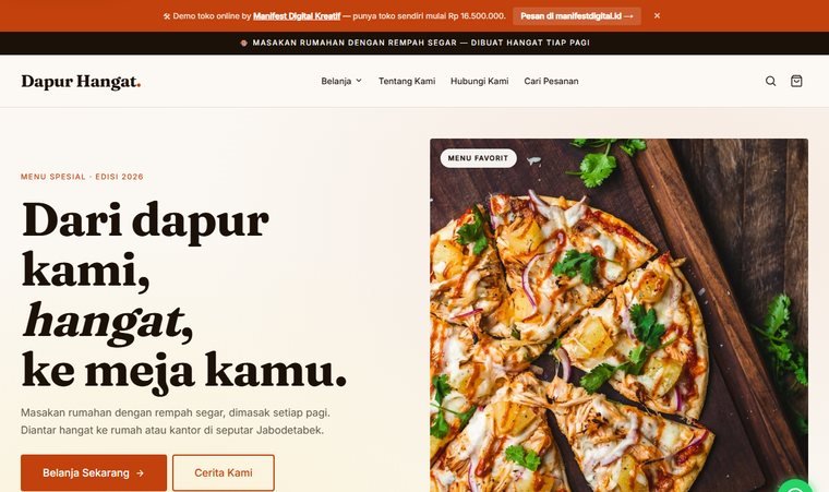 Demo toko online F&B Warm