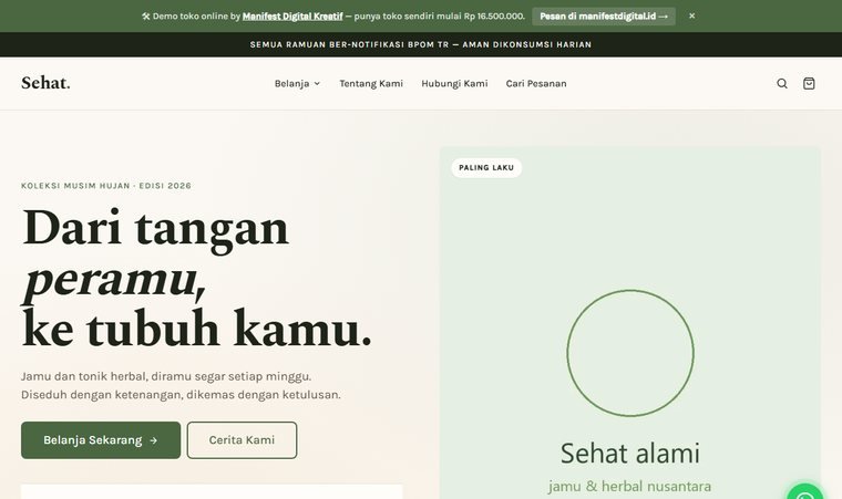 Demo toko online Wellness Herbal