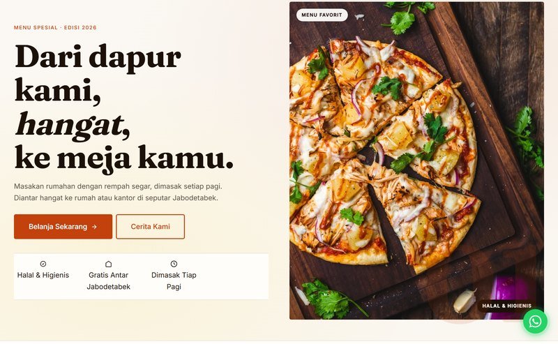 Demo toko online makanan buatan Manifest