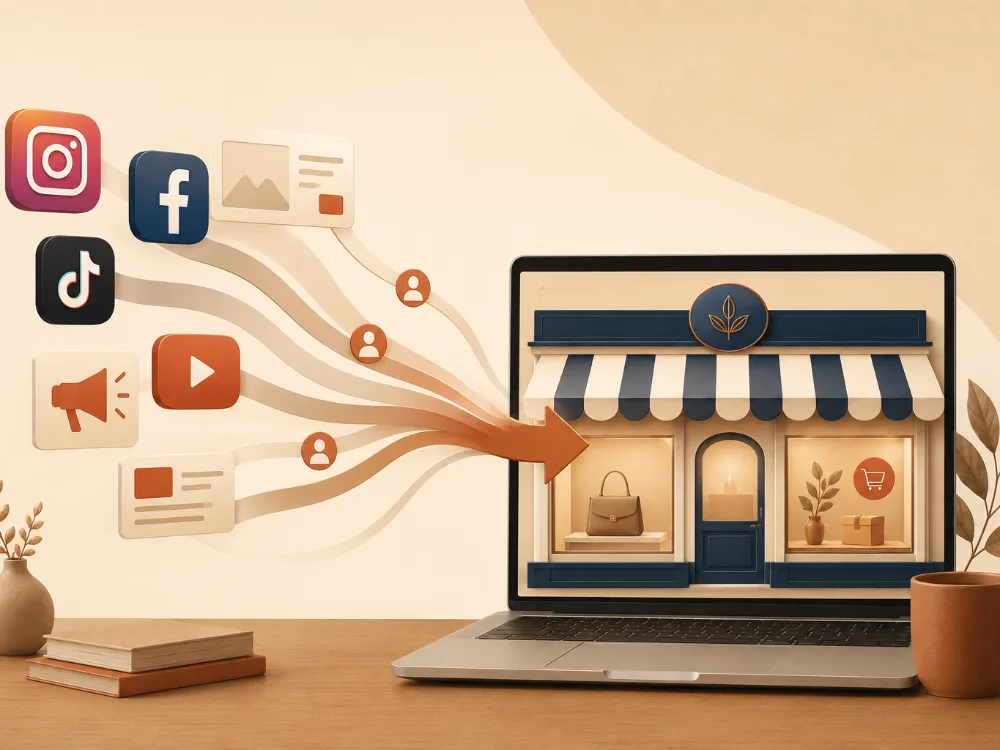 Ilustrasi iklan mengarahkan pembeli ke toko sendiri, bukan ke marketplace